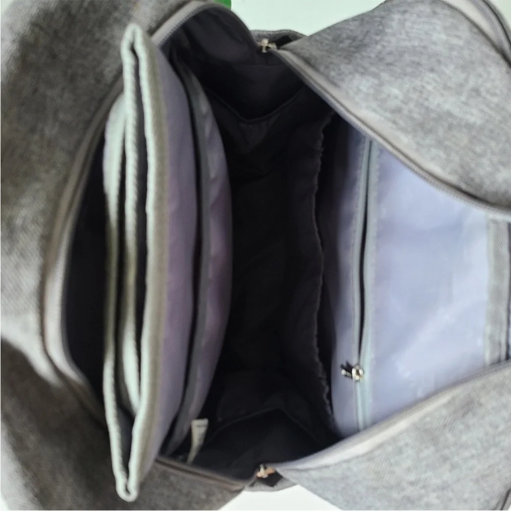 Ruvalino diaper bag backpack with many compartments gray color nice cond…